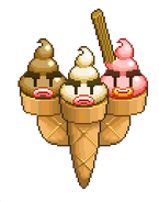 The strawberry ice cream character being selected in Bad Ice-Cream