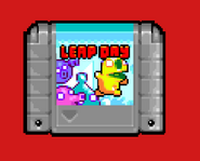 Yolk on the cartridge for Leap Day shown on the loading screen