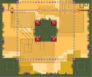 Two bullets travelling towards Plunger's centrepiece in level 4.