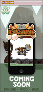 The enlargened version of the ad of the iOS icebreaker jumping on a longboat