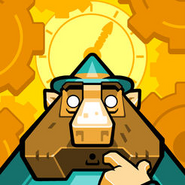 The wizard in the updated version of the mobile game's icon