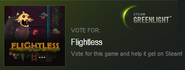 The Vote for Flightless Widget on Greenlight