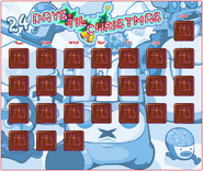 The Christmas 2013 calendar with unopened avatars