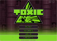 The title screen for Toxic