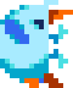 The bird eating a snowflake