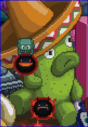 A cactus men in the Party skin