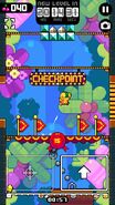 Scrambled's button layout, with the shoot button on the left and the jump button on the right