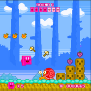 NES Cuboy from the side in Nitrome's take on Rainbow Island