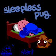 The pug in the menu of Sleepless Pug