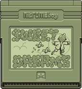 Doves and the flying man in the 8bit Doves Sweet Dreams level pack