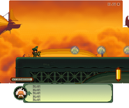 The message seen when the screen is stretched and the player has not come from a previous level