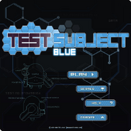 A preview image of the menu of Test Subject Blue