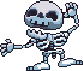 The skeleton doing a happy dance