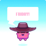 A Friday update picture with Cuboy wearing the hat worn by the main character from Turn-Undead