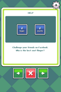 The help screen for Facebook connection