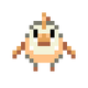 A chick, enlarged
