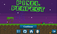 Level completion screen with all pixels rescued.