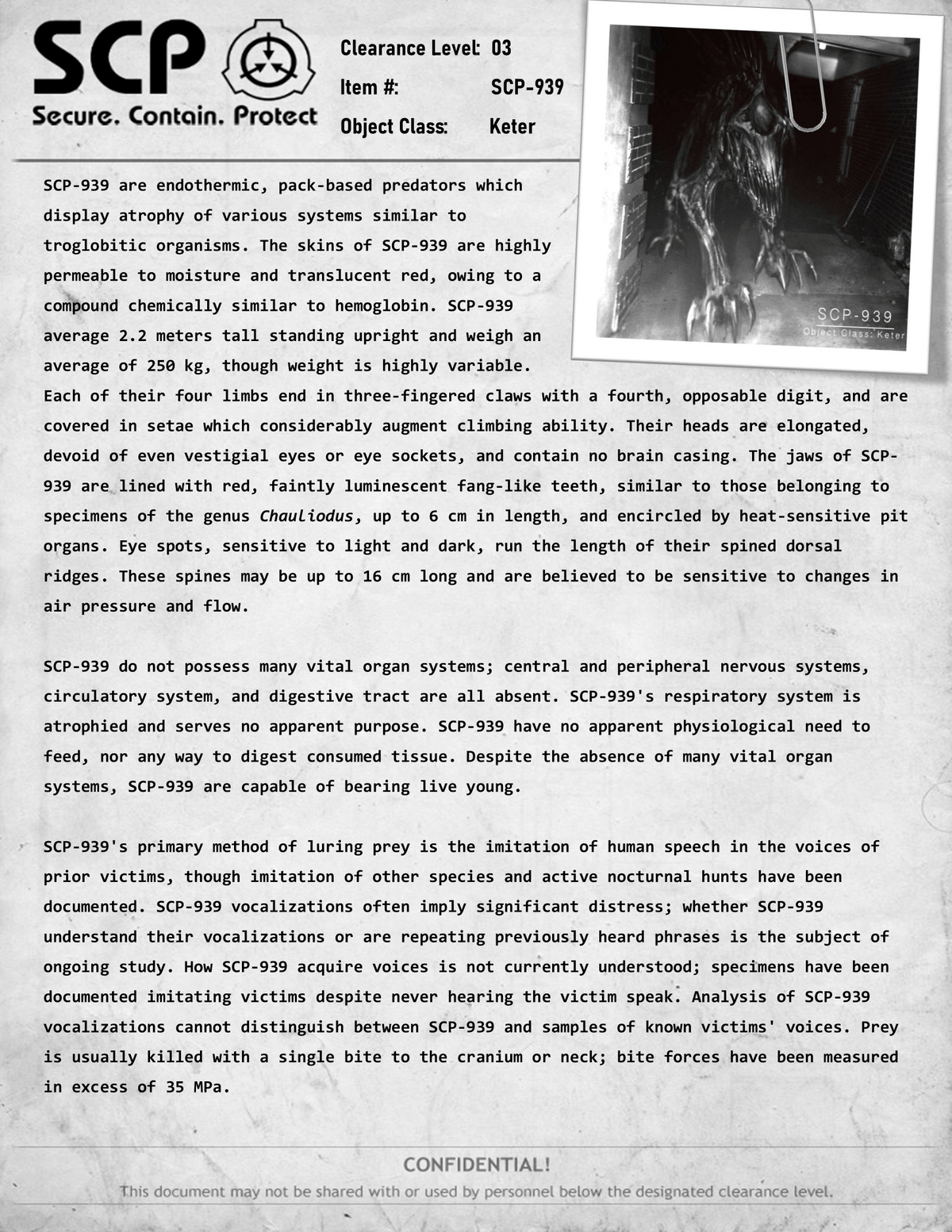 SCP 939 Documento Wiki N N Games Fandom scp-939-documento-wiki-n-n-games-fandom