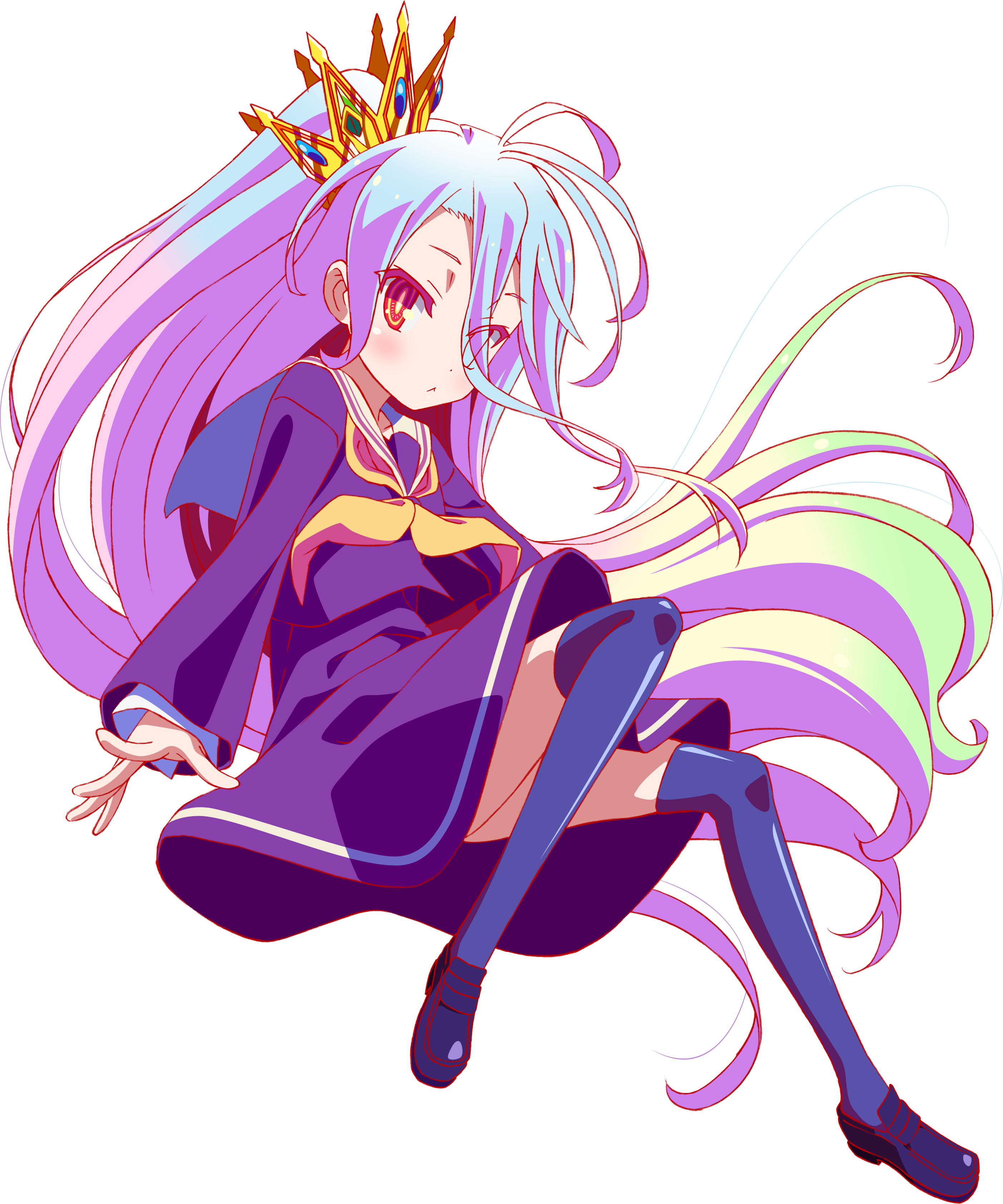 Image of Shiro from No Game No Life anime