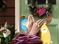 An ad for the premiere of the Valentine!/Chez Oobi! featuring Moose and Zee on February 5, 2005