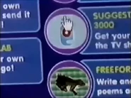 A section of The Worx page, seen in a promo for Sponk! The Freeform section can be seen below the Suggestulator 3000 link.