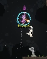 Proximity activated fake statue enemy (top), along with a normal statue (bottom)