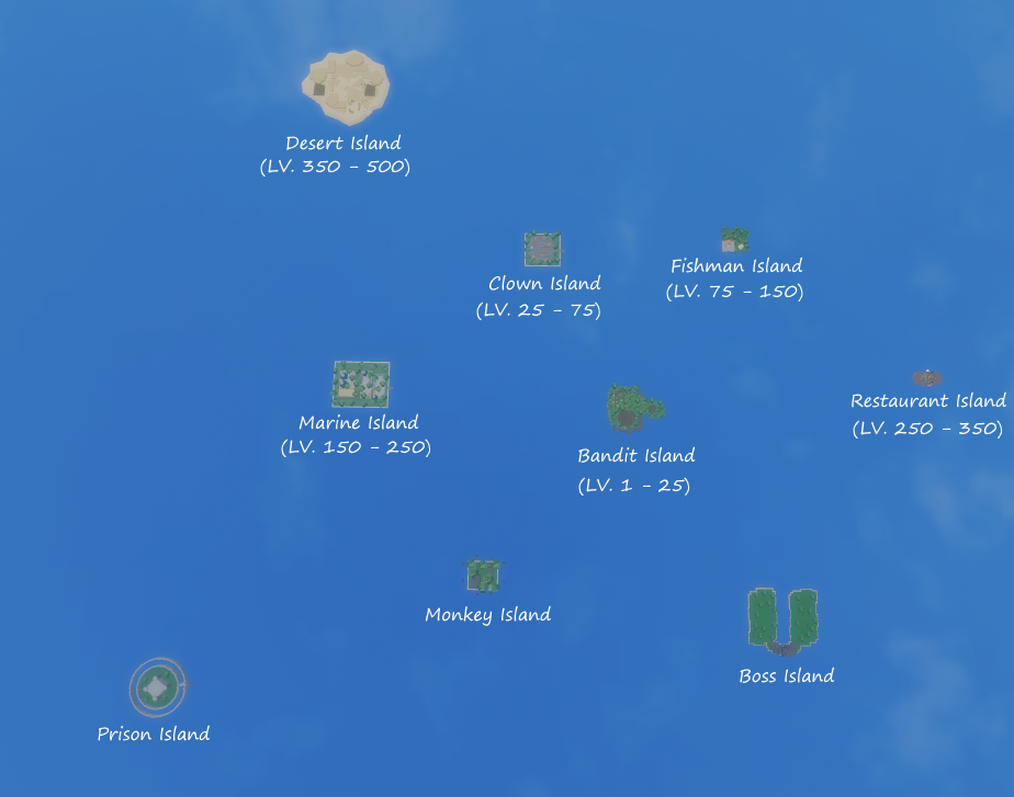 Nok Piece Map  LIST OF MAIN ISLANDS - Shadow Knight Gaming