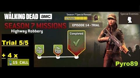 The walking dead no man's land (S07 Episode 14 - Highway Robbery) Trial 5 5 + 4 spins