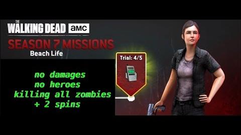 Best strategy for TWD NML S7 E6-Beach life-(Killing all zombies, no damages, no heroes)+ 2 spins