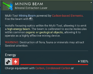 Recharging a Mining Beam