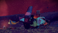 The ship as it was originally found, crashed on the surface of Eotis XIV.
