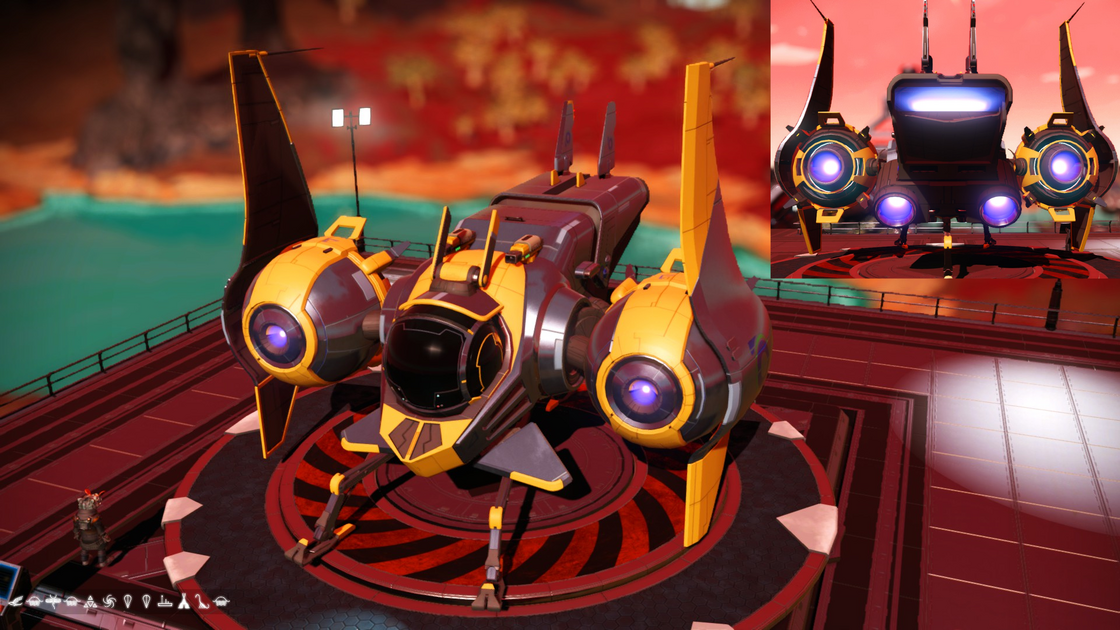 虎　ＮMＳ-48 Long nose fighter, yellow, mecha 5 wings wings, and triple