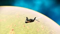 A starship in orbit above Cefleur