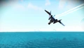 Flying across the vibrant blue oceans