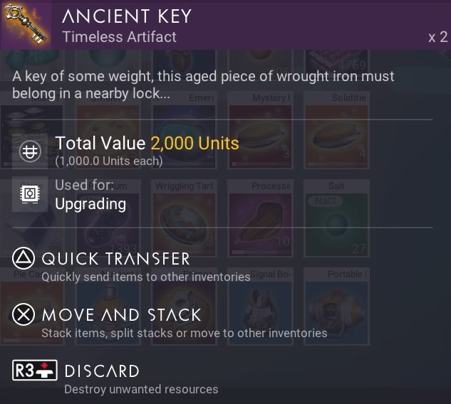 ancient key nms