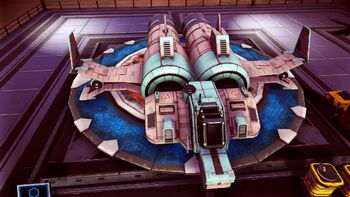 瓢箪鯰　ＮMＳ-31 Blue/Chrome Solar Ship with Grouper Body, Double Blade wings