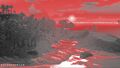 Dawn on planet surface