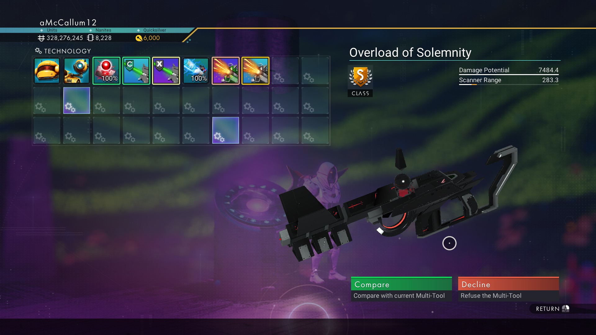 Overloaded Huneveshc Blaster - No Man's Sky Wiki