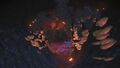 A small cave with a good view of the many bioluminescent shrooms and flowers.