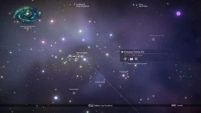 Retoura-Igane's location in the Eissentam Galaxy