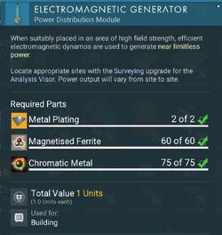 Electromagnetic Generator - No Sky Wiki