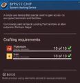 Bypass Chip Info, with Crafting Requirements (Unknown version)