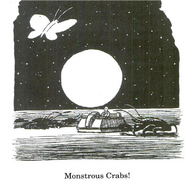 Illustration featuring the Crab and Butterfly Creature