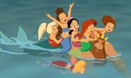 King Triton with his daughters from The Little Mermaid: Ariel's Beginning