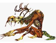 The modern wendigo iconography which inaccurately portrays it as a human-deer hybrid.