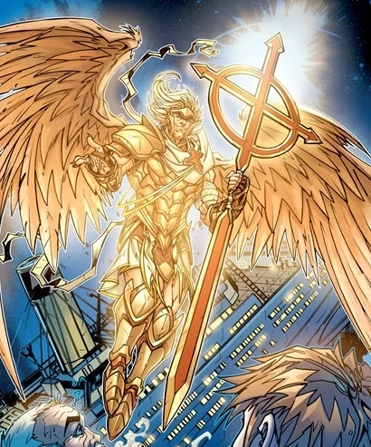 gabriel さん、 Archangel St. Gabriel with Cross and Trumpet Collectible Figurine