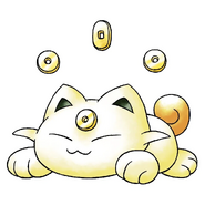 Kōnya/Meowsy, the scrapped immature stage of Meowth.