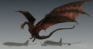 Smaug's size comparison with two Boeing 747s