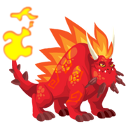 Flaming Rock Dragon