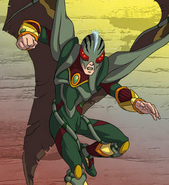 Lok under the effects of Kipperin's Winged Fusion ability